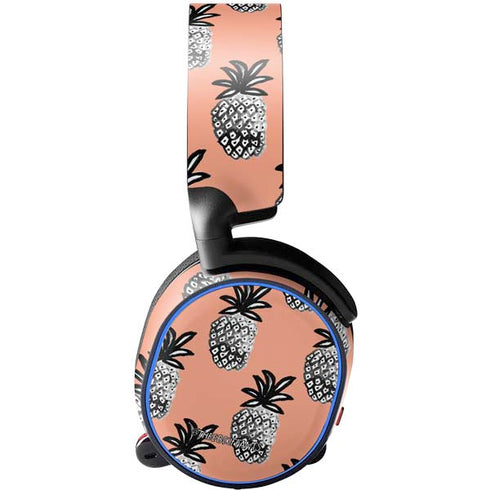 Bouffants and Broken Hearts Gray Scale Pineapple SteelSeries Arctis 3 Skin